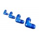 Adapter AN8 90' male-male coupler hose fitting Blue