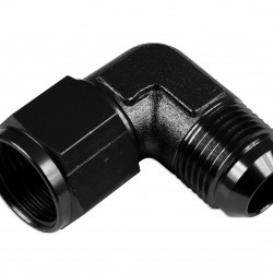 Adapter AN8 90' female-male coupler hose fitting Black
