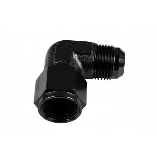 Adapter AN8 90' female-male coupler hose fitting Black