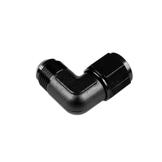 Adapter AN8 90' female-male coupler hose fitting Black