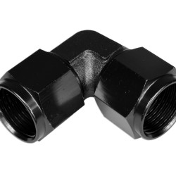 Adapter AN8 90' female-female coupler hose fitting Black