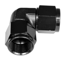 Adapter AN8 90' female-female coupler hose fitting Black