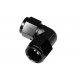 Adapter AN8 90' female-female coupler hose fitting Black