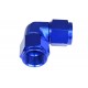 Adapter AN8 90' female-female coupler hose fitting Blue