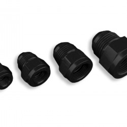 Adapter AN8 male to AN6 female JIC reducer hose fitting Black