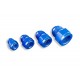 Adapter AN8 male to AN6 female JIC reducer hose fitting Blue