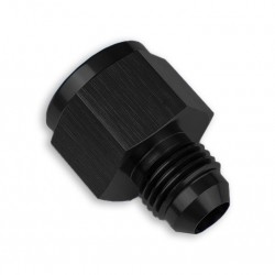 Adapter AN8 female to AN6 male JIC reducer hose fitting Black