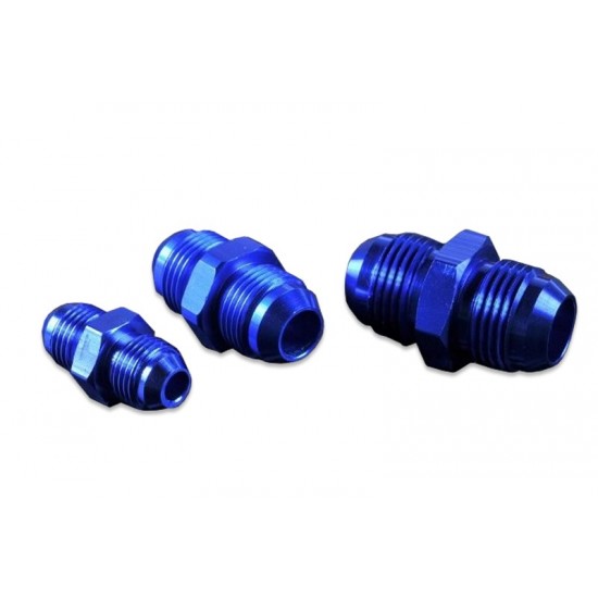AN8 MALE to AN8 MALE JIC hose fitting adapter Blue