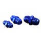 AN8 MALE to AN8 MALE JIC hose fitting adapter Blue