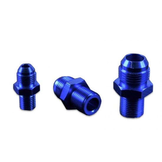 AN -8 AN8 JIC Flare to M20x1.5 metric male to male hose fitting adapter Blue
