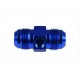 AN8 AN- 8 Adapter male-male with Inline port 1/8 NPT Fuel Oil Pressure Blue