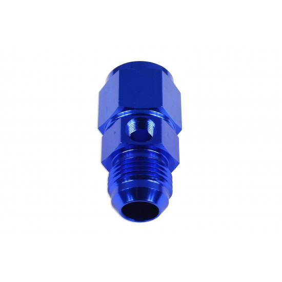 AN8 AN-8 Female-male inc Inline port 1/8 NPT Fuel Oil Pressure Gauge T-Piece Adapter Blue
