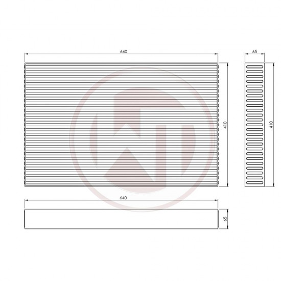 Competition Intercooler Core Wagner Tuning  640x410x65