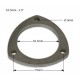 2,5''  – 63,5mm exhaust flange - 3 bolt