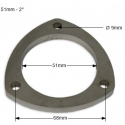 2'' 51mm exhaust flange - 3 bolt