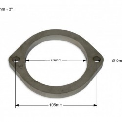3'' – 76mm exhaust flange - 2 bolt