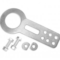 Tow hook Straight Silver