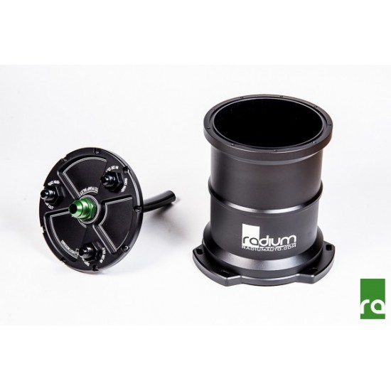 High Volume Fuel Surge Tank Single 10AN Center Pickup for External Pump Radium Engineering