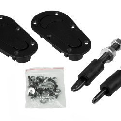 JRspec flat bonnet fasteners - black