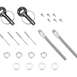JRspec sliding bonnet pins - black