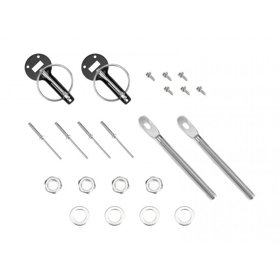 JRspec sliding bonnet pins - black