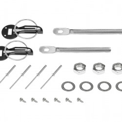 JRspec sliding bonnet pins - black