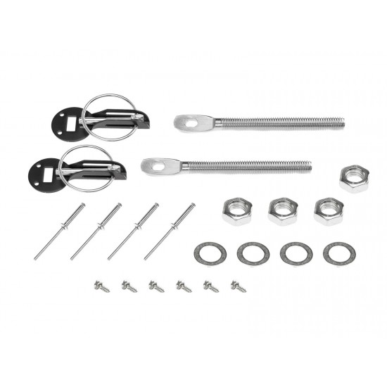JRspec sliding bonnet pins - black