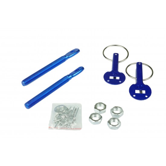 JRspec sliding bonnet pins - blue