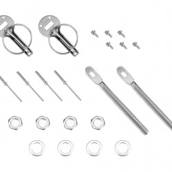 JRspec sliding bonnet pins - silver