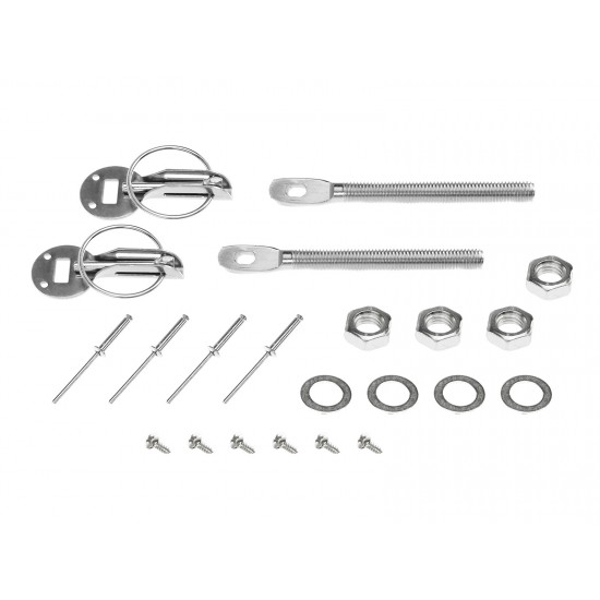 JRspec sliding bonnet pins - silver