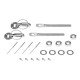 JRspec sliding bonnet pins - silver