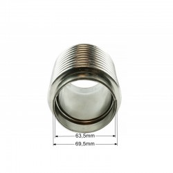 The directional exhaust flexible connector 63mm diameter - 100mm lenght