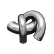 Aluminium elbow 180' 30mm, 30cm