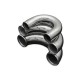 Aluminium elbow 180' 30mm, 30cm