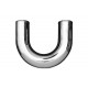 Aluminum elbow 180' 41mm, 60cm