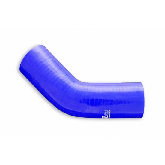 Silicone elbow 45' 89mm Blue