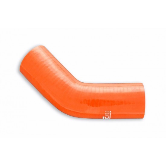 Silicone elbow 45' 89mm Orange