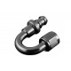 AN10 push-on 180' fitting Black