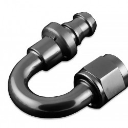 AN4 push-on 180' fitting Black