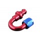 AN4 push-on 180' fitting Red