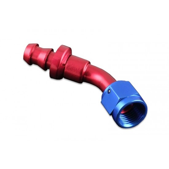 AN10 push-on 45' fitting Red