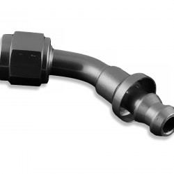 AN4 push-on 45' fitting Black