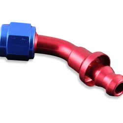 AN4 push-on 45' fitting Red
