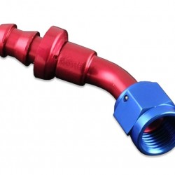 AN4 push-on 45' fitting Red