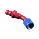 AN4 push-on 45' fitting Red