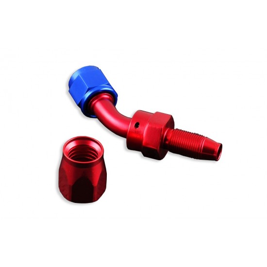 Swivel 45' AN4 fitting Red