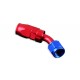 Swivel 45' AN6 fitting Red