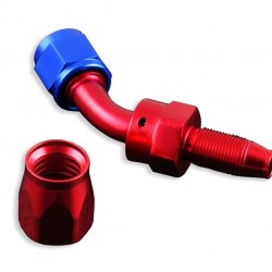 Swivel 45' AN8 fitting Red