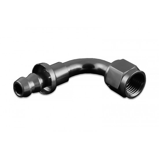 AN10 push-on 90' fitting Black