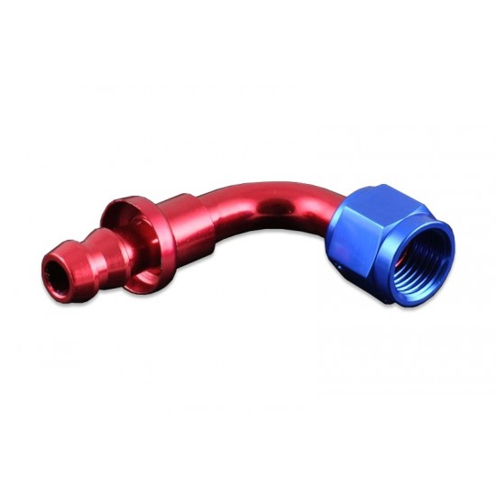 AN4 push-on 90' fitting Red
